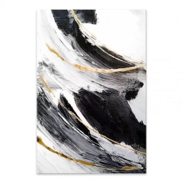 Πίνακας Σε Καμβά Golden And Silver Reflections 127985 Ψηφιακής Εκτύπωσης 50x75x3cm Megapap Κάθετοι Καμβάς
