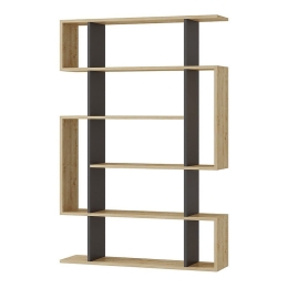 Βιβλιοθήκη Mito 214000 108x25x161cm Oak - Anthracite Μελαμίνη