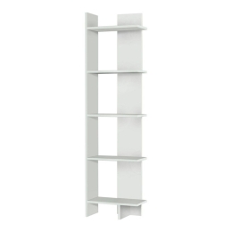 Βιβλιοθήκη Perla 216007 48x22x170cm White Μελαμίνη