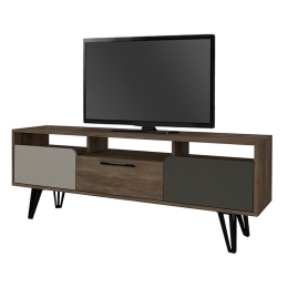 Έπιπλο Tηλεόρασης Borges 212791 150x35x55,6cm Walnut Μελαμίνη