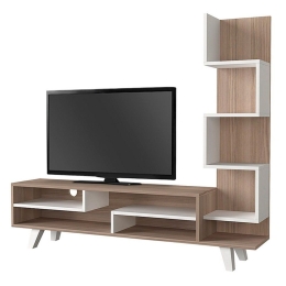Έπιπλο Tηλεόρασης Granada 212822 149,5x29,5x120cm White - Cordoba Μελαμίνη