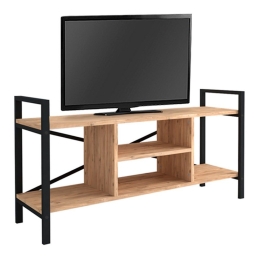 Έπιπλο Tηλεόρασης Santana 212579 120x35x61cm Black - Pine Oak Μελαμίνη,Μέταλλο