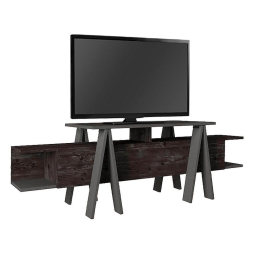 Έπιπλο Tηλεόρασης Aspero 212837 160x45x50cm Black Rebab - Anthracite Μελαμίνη