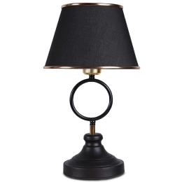 Φωτιστικό Επιτραπέζιο Aretha 0207373 22x14x40cm 1xE27 9W Black Megapap Μέταλλο,Ύφασμα