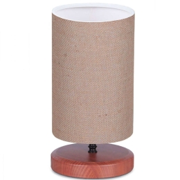 Φωτιστικό Επιτραπέζιο Winkler 0123725 15x24x30cm 1xE14 20W Light Brown Megapap Ύφασμα,Ξύλο,Μέταλλο