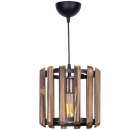 Φωτιστικό Οροφής Bosco 0207374 25x25x65cm 1xE27 60W Brown-Black Megapap Ξύλο