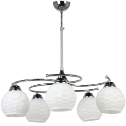Φωτιστικό Οροφής Brenda 0124561 45x45x55cm 5xE27 White-Silver Megapap Μέταλλο
