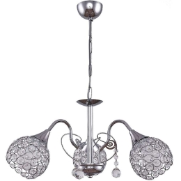 Φωτιστικό Οροφής Dagobert 0124539 53x53x61cm 3xE27 60W Silver Megapap Μέταλλο