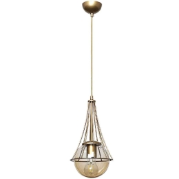 Φωτιστικό Οροφής Chavi 0124514 18x18x75cm 1xE27 60W Gold Megapap Μέταλλο