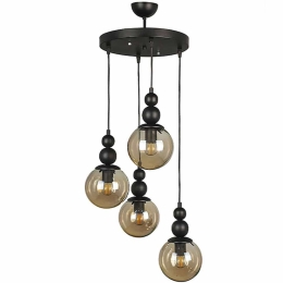 Φωτιστικό Οροφής Latona 0189387 30x30x90cm 4xE27 60W Black Megapap Μέταλλο