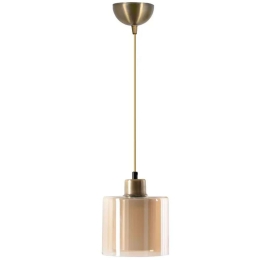 Φωτιστικό Οροφής Oriana 0124876 14x14x70cm 1xE27 60W Gold Megapap Μέταλλο,Γυαλί