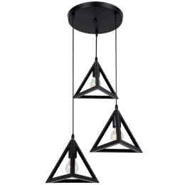 Φωτιστικό Οροφής Roshan 0189417 30x30x82cm 3xE27 60W Black Megapap Μέταλλο