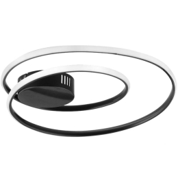 Φωτιστικό Οροφής - Πλαφονιέρα Hermann 0189440 44x44x7cm Led 55W 4000Κ Black Megapap Μέταλλο