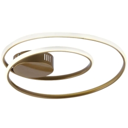 Φωτιστικό Οροφής - Πλαφονιέρα Hermann 0189441 44x44x7cm Led 55W 4000Κ Gold Megapap Μέταλλο