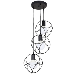 Φωτιστικό Οροφής Lusita 0124526 35x35x90cm 3xE27 60W Black Megapap Μέταλλο