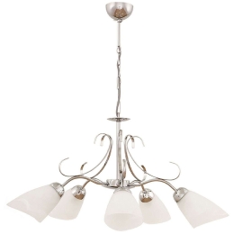 Φωτιστικό Οροφής Melissa 0124557 60x60x70cm 5xE14 Silver Megapap Μέταλλο