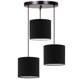 Φωτιστικό Οροφής Rosie 0123795 15x15x90cm 3xE14 20W Black Megapap Ύφασμα