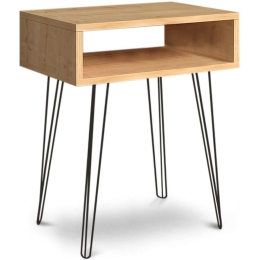 Κομοδίνο Fiona 0117659 55x35x58cm Oak-Black