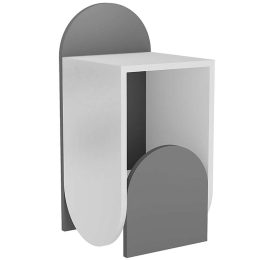 Κομοδίνο Nun 0214282 32x32x71cm White-Anthracite