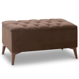 Ταμπουρέ Με Αποθηκευτικό Χώρο Freeman 0123817 90x40x50cm Brown