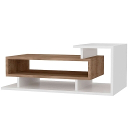 Τραπεζάκι Σαλονιού Flynn 0215969 90x50x35cm White-Walnut
