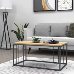 Τραπεζάκι Σαλονιού Halbert 0123156 90x50x40cm Sonoma-Anthracite