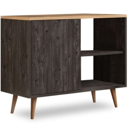 Μπουφές Luce 0127280 80x35x66cm Grey-Oak Μελαμίνη