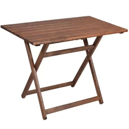 Τραπέζι Κήπου Πτυσσόμενο Klara 0033902 100x60x71cm Walnut