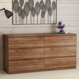 Συρταριέρα Mauro 0208243 138x40x70cm Light Walnut
