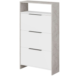 Παπουτσοθήκη Kaju 0214180 78x28x139cm White-Grey Μελαμίνη