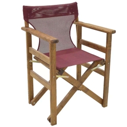 Πολυθρόνα Σκηνοθέτη Klara 0095087 61x51x86cm Walnut-Bordo