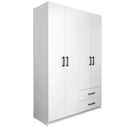 Ντουλάπα Dacota 0212525 120x47x180cm White Τετράφυλλη