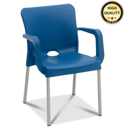 Πολυθρόνα Κήπου Terry 0097239 55x54x81cm Pp Dark Blue Megapap