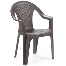 Πολυθρόνα Κήπου 0188143 54x56x81cm Από Πολυπροπυλένιο Brown Progarden