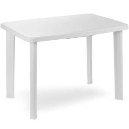 Τραπέζι Κήπου Faretto 0037814 100x68x72cm Πολυπροπυλένιο White Progarden