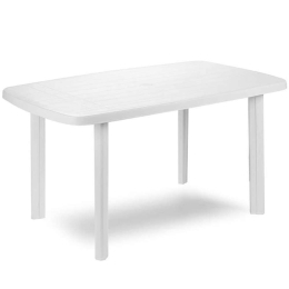 Τραπέζι Κήπου Faro 0037813 137x85x72cm Πολυπροπυλένιο White Progarden
