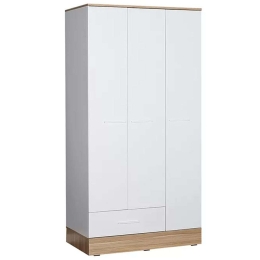 Ντουλάπα Base 0080394 103x52x198cm White-Sonoma Τρίφυλλη