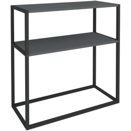 Κονσόλα Castel 0212576 90x33,5x90cm Black-Anthracite Μελαμίνη,Μέταλλο