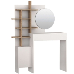 Τουαλέτα Με Καθρέπτη Mup 0214257 105x35x151cm White-Natural
