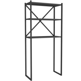 Έπιπλο Πλυντηρίου Mindy 0212629 66x34x160cm Black-Anthracite Μελαμίνη,Μέταλλο