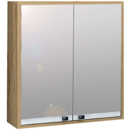 Καθρέπτης Μπάνιου Με Ντουλάπι Bade 0213512 60x15x60cm Natural Μελαμίνη