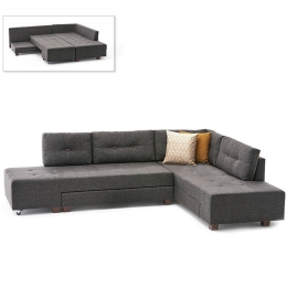 Καναπές - Κρεβάτι  Δεξιά Γωνία Manama 0216786 280x206x85cm Grey