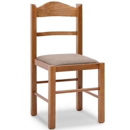 Καρέκλα Τραπεζαρίας Virginia 0228346 42,5x42,5x88cm Walnut Ξύλο,Ύφασμα