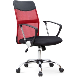 Καρέκλα Γραφείου Franco 0223110 59x57x95/105cm Red-Black