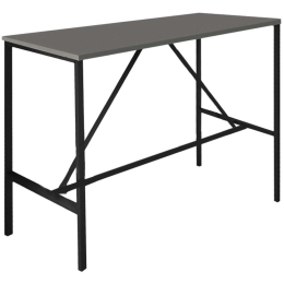 Τραπέζι Μπαρ Crego 0226171 100x45x89cm Anthracite-Black Μελαμίνη,Μέταλλο
