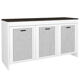 Μπουφές Galatea 0216039 120x45x75cm Rebab Black-White Μελαμίνη