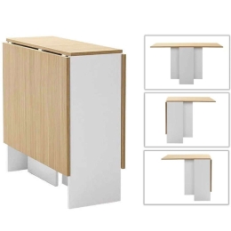 Τραπέζι Επεκτεινόμενο Pepe 0234173 28(56+56)x77x75cm White-Oak Μελαμίνη