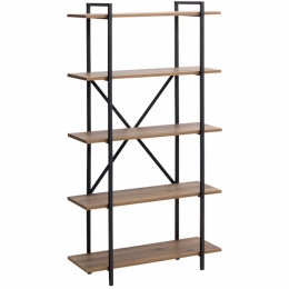 Βιβλιοθήκη Ernesto 0229996 90x35,5x160cm Walnut-Black