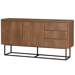 Μπουφές Amedeo 0234401 140x36x72cm Walnut Melamine, Metal