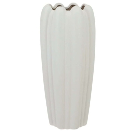 Βάζο Τουλίπα 15-00-22502-33 Φ14x34cm White Marhome Κεραμικό